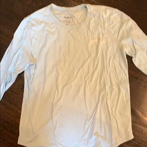 light blue hollister graphic long sleeve